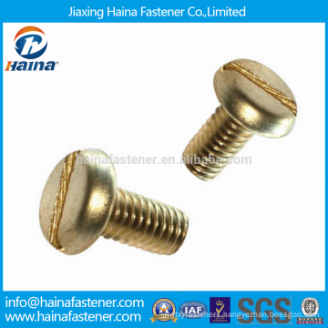 In Stock DIN85 Slotted Yellow Pan Head Machine Screws